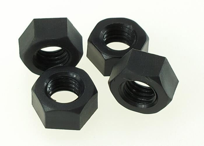 Black Nylon Hardware Nuts Bolts Metric M8 Standard Hex Nut Din 934 Standard