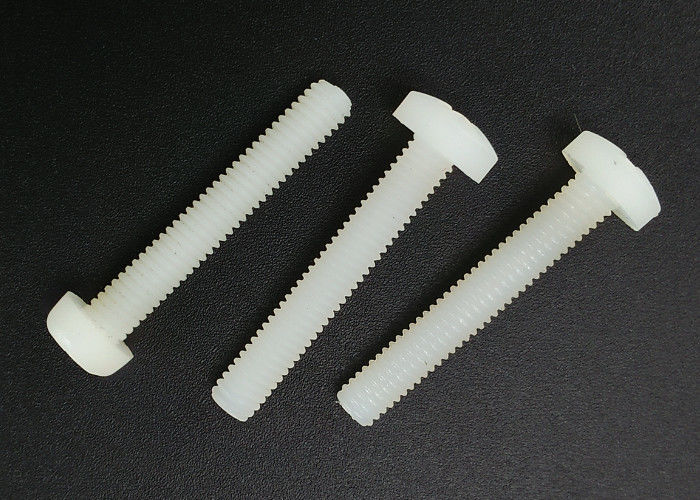 M5X20 Cross Recess Round Head White Plastic Nylon Screws with Flat Point