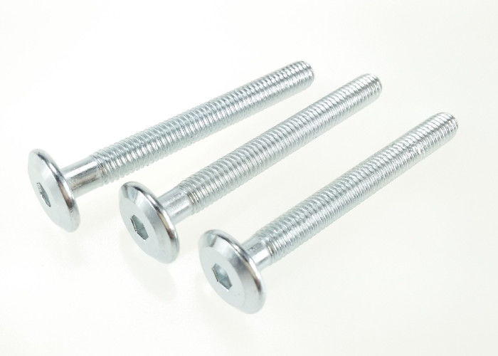 Zinc Finish Fastener Screws , Carbon Steel M6 Flat Head Furniture Screws