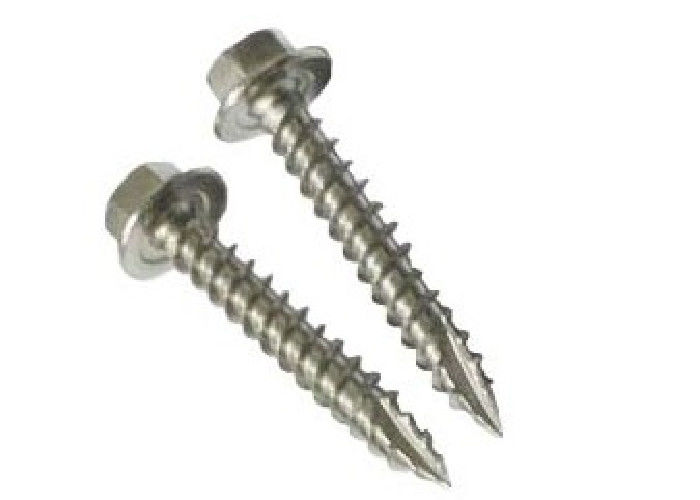 5.5 X 35 Stainless Steel Metal Screws Hex Washer Head Thread Cutting