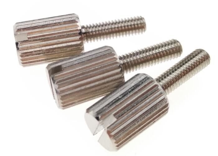M3 Nickel Slotted Brass Knurled Head Thumb Screws Machine Thread Fasteners