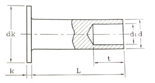 Carbon Steel Hardware Rivets Flat Head Semi Tubular Rivet Din 7340 ...