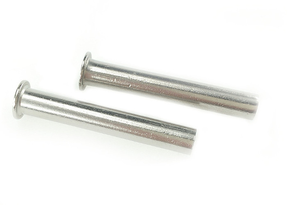 Carbon Steel Hardware Rivets Flat Head Semi Tubular Rivet Din 7340 Nickel Plated
