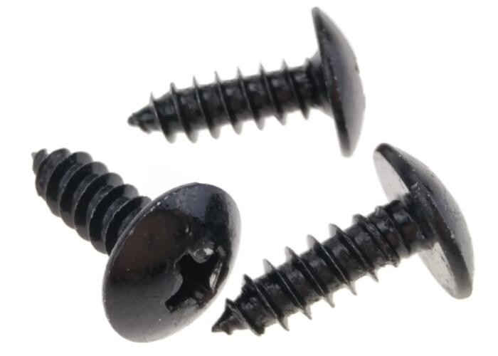 Black Sharp Point Fastener Screws , Carbon Steel Truss Head Self