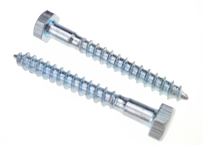 Zinc Steel Hex Head Lag Screw for Wood Plasitc ASME B18.2.1 Fastener