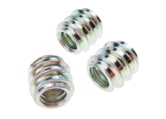 Steel Hardware Nuts Bolts Threaded Insert Nut for Wood Zinc Plated