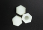 M6 White Hardware Nuts Bolts Nylon Hexagon Domed Cap Nuts With Nonmetallic Insert