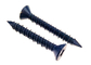 Flat Head Hi-low Thread Screws Blue Dacromet for Masonry 7.5 mm Square Cone Point