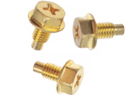 Lead Point Brass Screws M5 Philips Drive Hex Washer Head Fastener