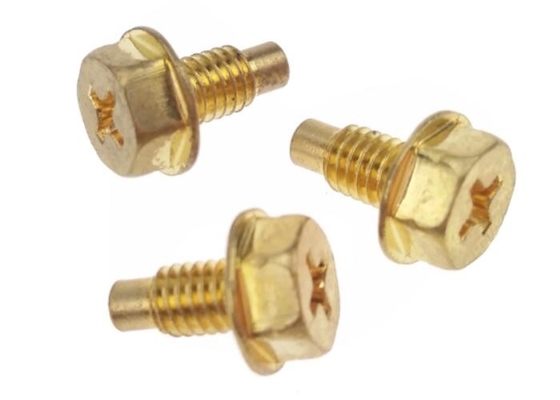 Lead Point Brass Screws M5 Philips Drive Hex Washer Head Fastener