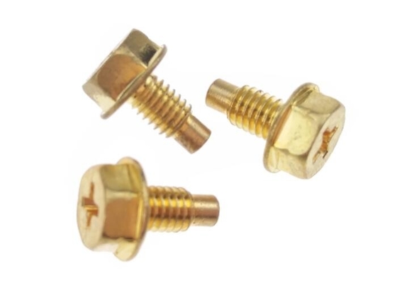 Lead Point Brass Screws M5 Philips Drive Hex Washer Head Fastener