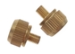 Golden Brass Machining Metal Parts Knurled Head Push Button Nut M6 for Electronics