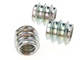 Steel Hardware Nuts Bolts Threaded Insert Nut for Wood Zinc Plated Cylinder Shape